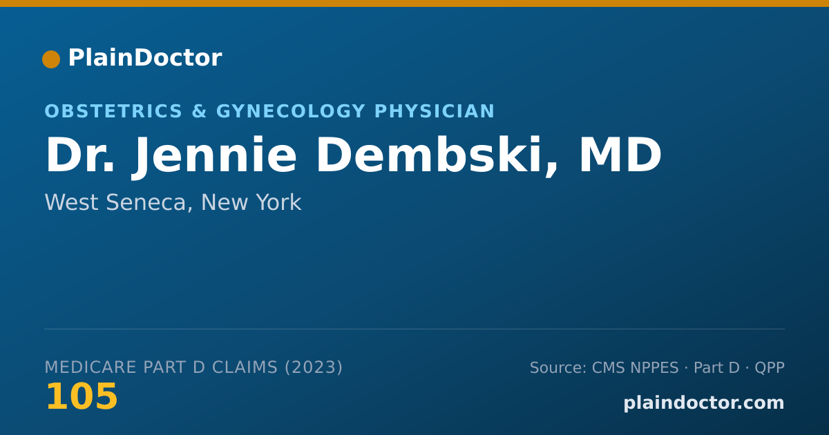 Shareable card for Jennie Dembski, MD - Obstetrics & Gynecology Physician, West Seneca, NY