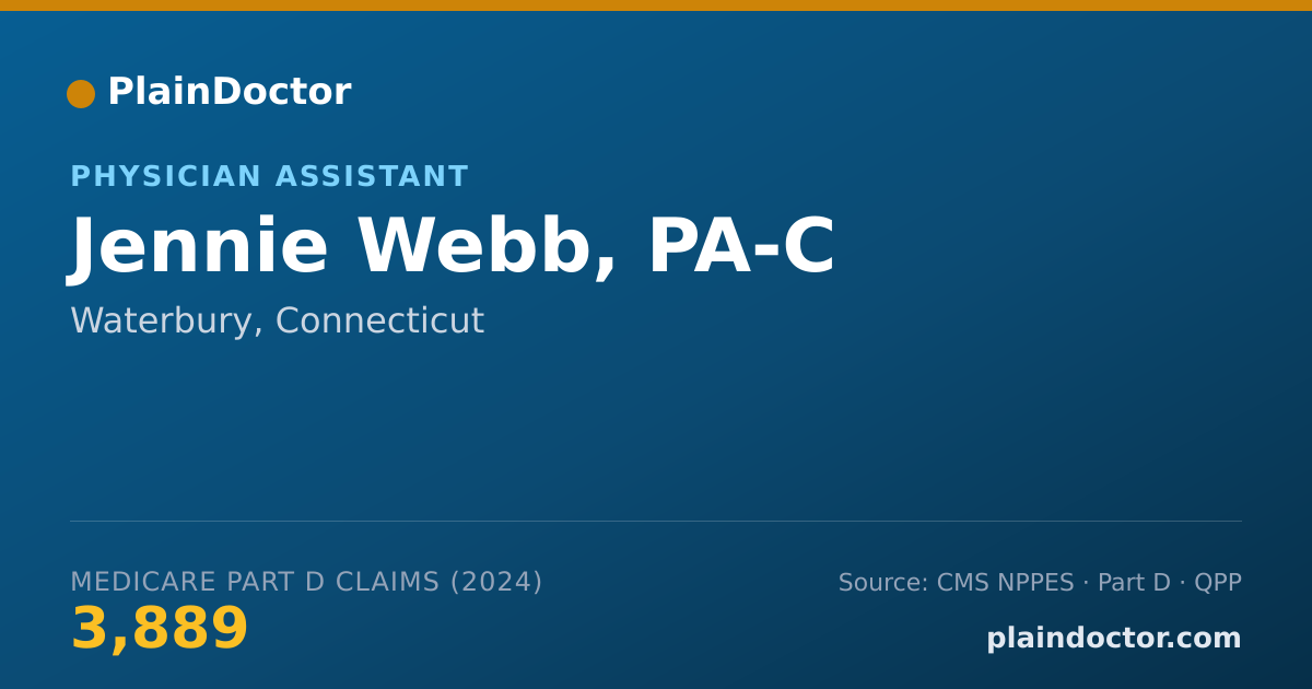Shareable card for Jennie Webb, PA-C - Physician Assistant, Waterbury, CT