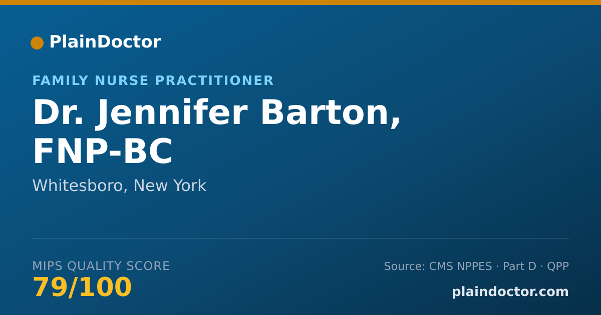 Shareable card for Jennifer Barton, FNP-BC - Family Nurse Practitioner, Whitesboro, NY