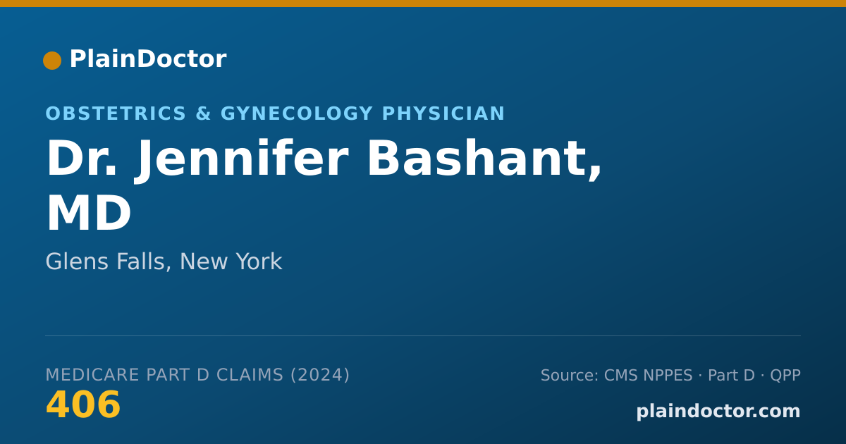 Shareable card for Jennifer Bashant, MD - Obstetrics & Gynecology Physician, Glens Falls, NY