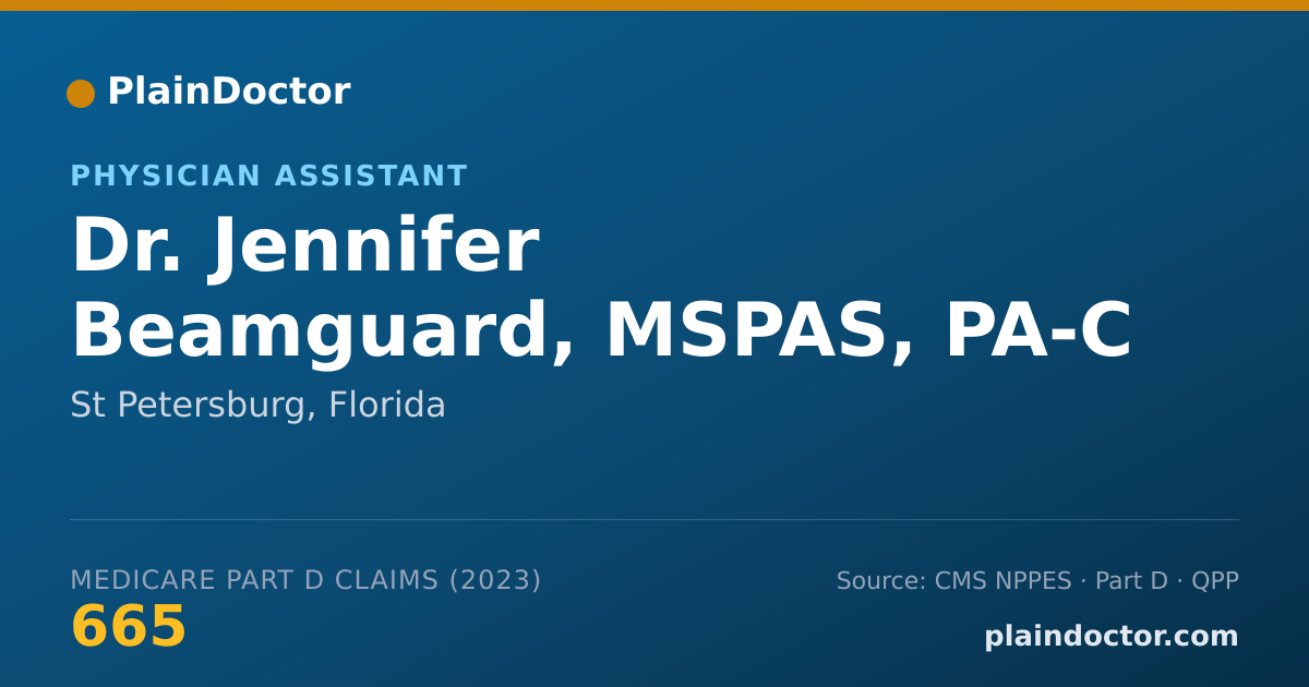 Shareable card for Jennifer Beamguard, MSPAS, PA-C - Physician Assistant, St Petersburg, FL