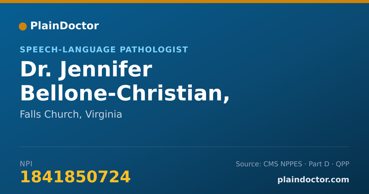 Shareable card for Jennifer Bellone-Christian, M.A., CCC-SLP - Speech-Language Pathologist, Falls Church, VA