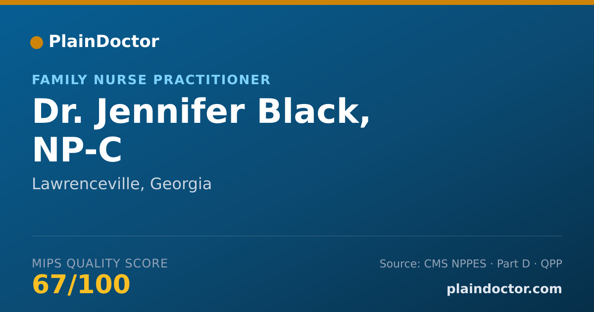 Shareable card for Jennifer Black, NP-C - Family Nurse Practitioner, Lawrenceville, GA