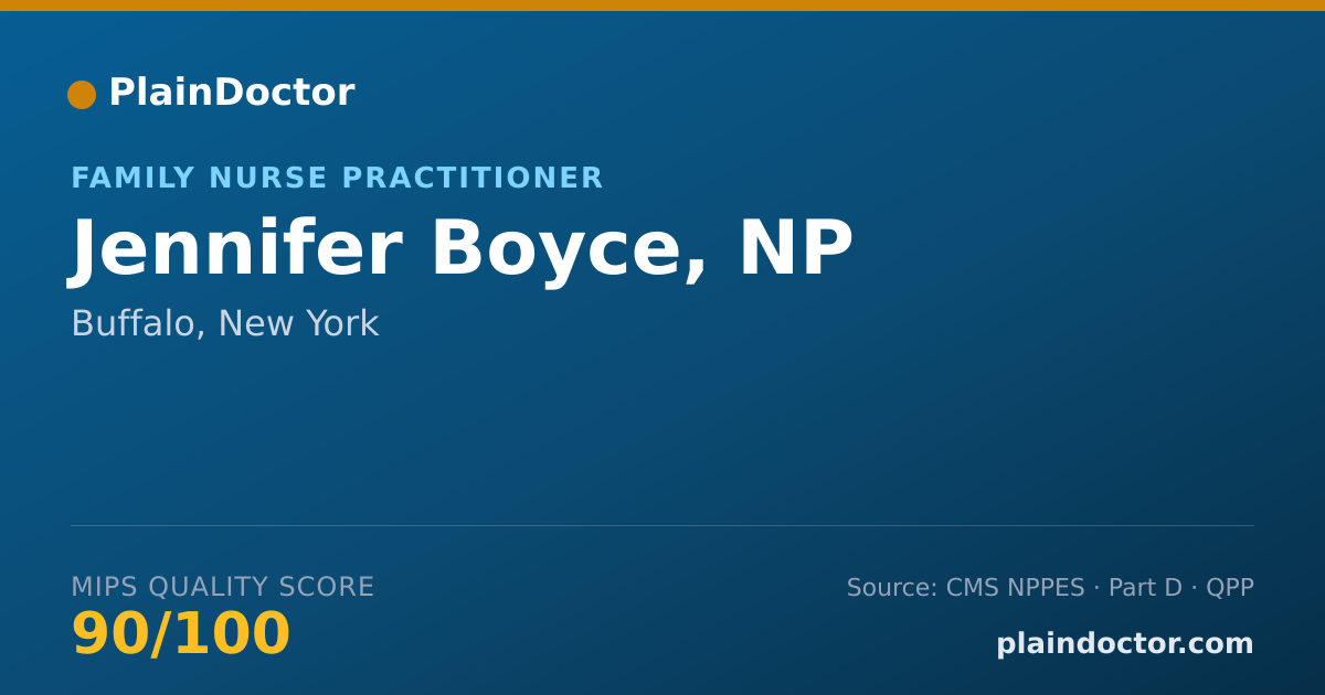 Shareable card for Jennifer Boyce, NP - Family Nurse Practitioner, Buffalo, NY
