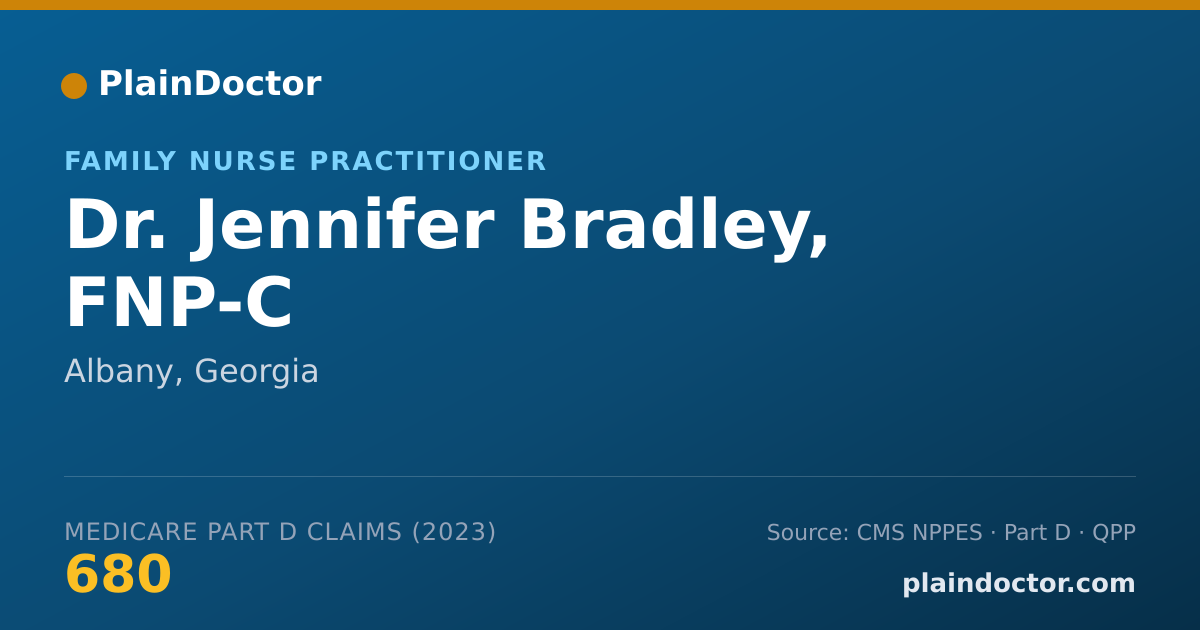 Shareable card for Jennifer Bradley, FNP-C - Family Nurse Practitioner, Albany, GA