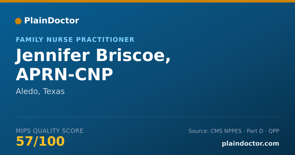 Shareable card for Jennifer Briscoe, APRN-CNP - Family Nurse Practitioner, Aledo, TX