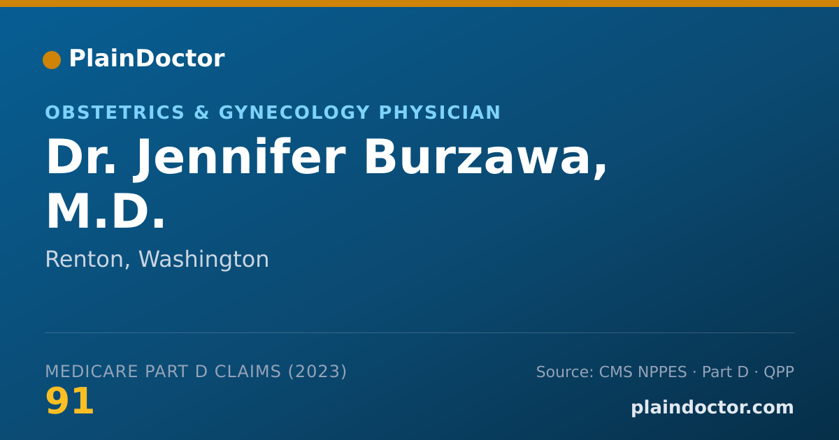 Shareable card for Jennifer Burzawa, M.D. - Obstetrics & Gynecology Physician, Renton, WA