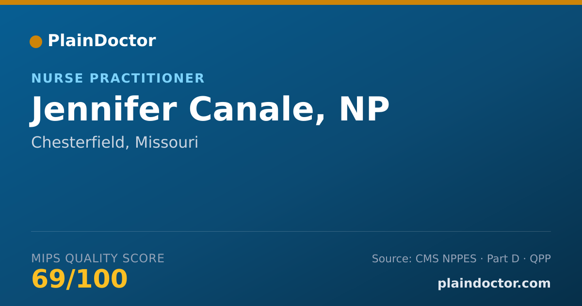 Shareable card for Jennifer Canale, NP - Nurse Practitioner, Chesterfield, MO
