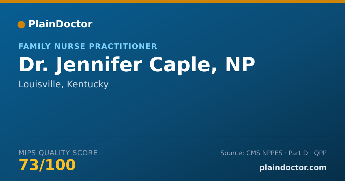 Shareable card for Jennifer Caple, NP - Family Nurse Practitioner, Louisville, KY