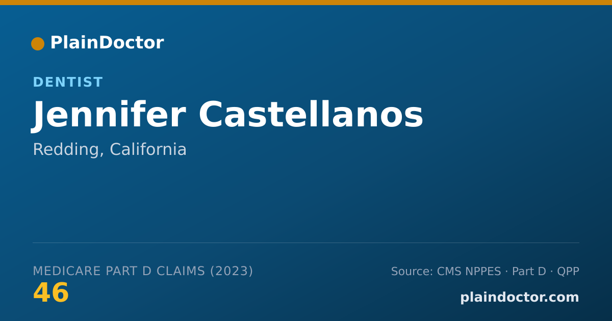 Shareable card for Jennifer Castellanos - Dentist, Redding, CA
