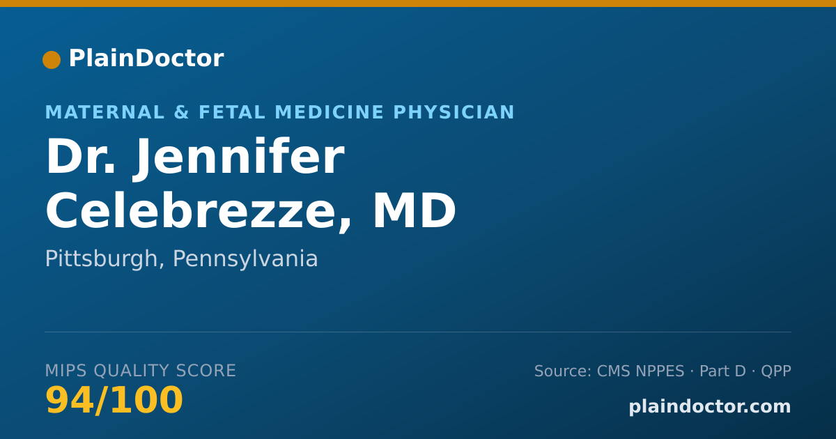 Shareable card for Jennifer Celebrezze, MD - Maternal & Fetal Medicine Physician, Pittsburgh, PA