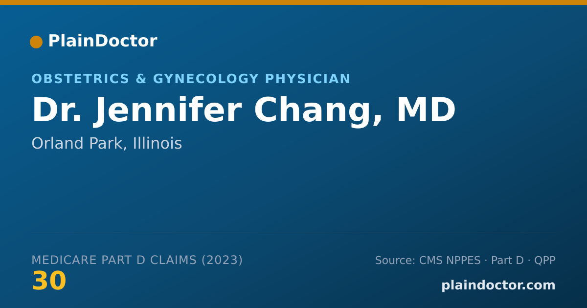 Shareable card for Jennifer Chang, MD - Obstetrics & Gynecology Physician, Orland Park, IL