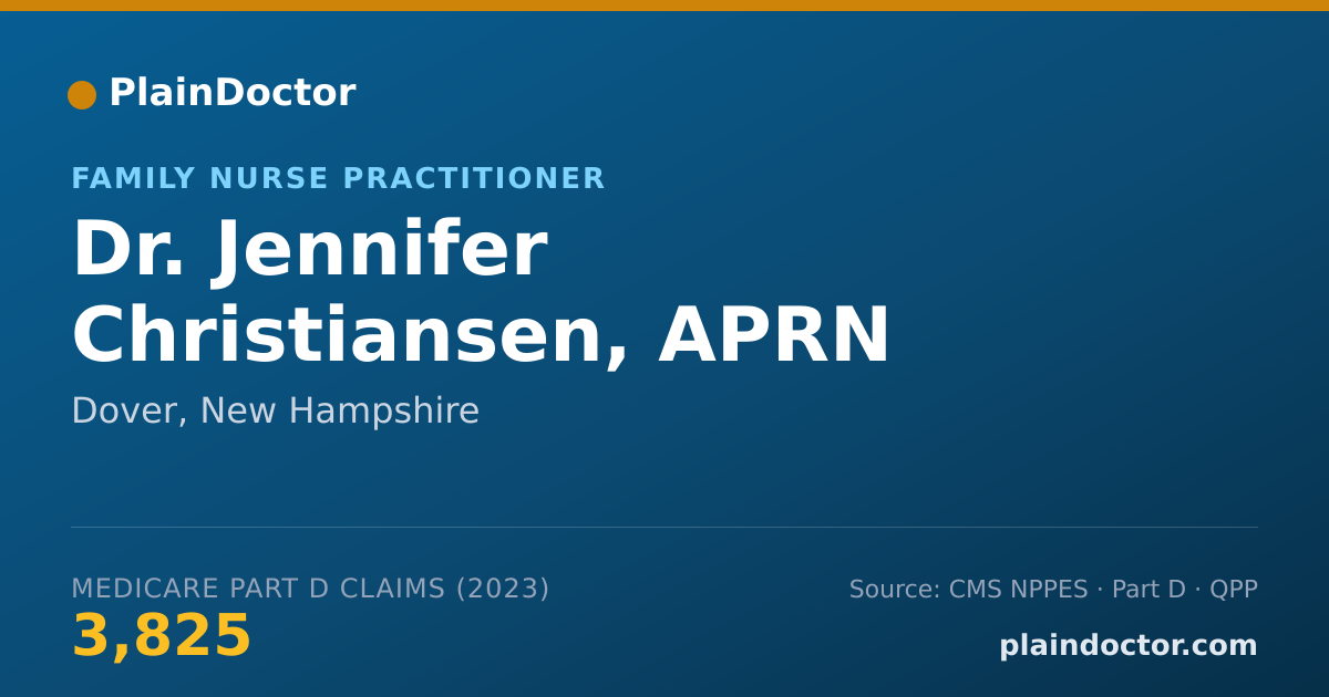 Shareable card for Jennifer Christiansen, APRN - Family Nurse Practitioner, Dover, NH