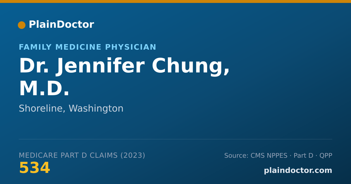 Shareable card for Jennifer Chung, M.D. - Family Medicine Physician, Shoreline, WA