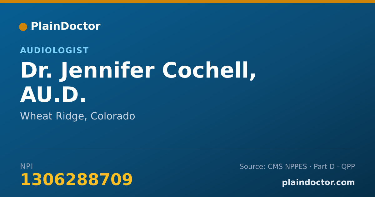 Shareable card for Jennifer Cochell, AU.D. - Audiologist, Wheat Ridge, CO