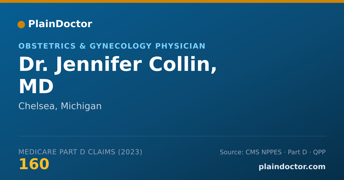 Shareable card for Jennifer Collin, MD - Obstetrics & Gynecology Physician, Chelsea, MI