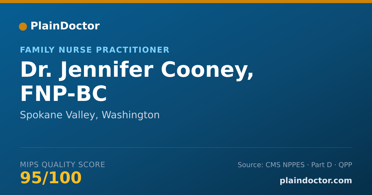 Shareable card for Jennifer Cooney, FNP-BC - Family Nurse Practitioner, Spokane Valley, WA