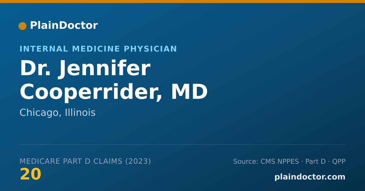 Shareable card for Jennifer Cooperrider, MD - Internal Medicine Physician, Chicago, IL