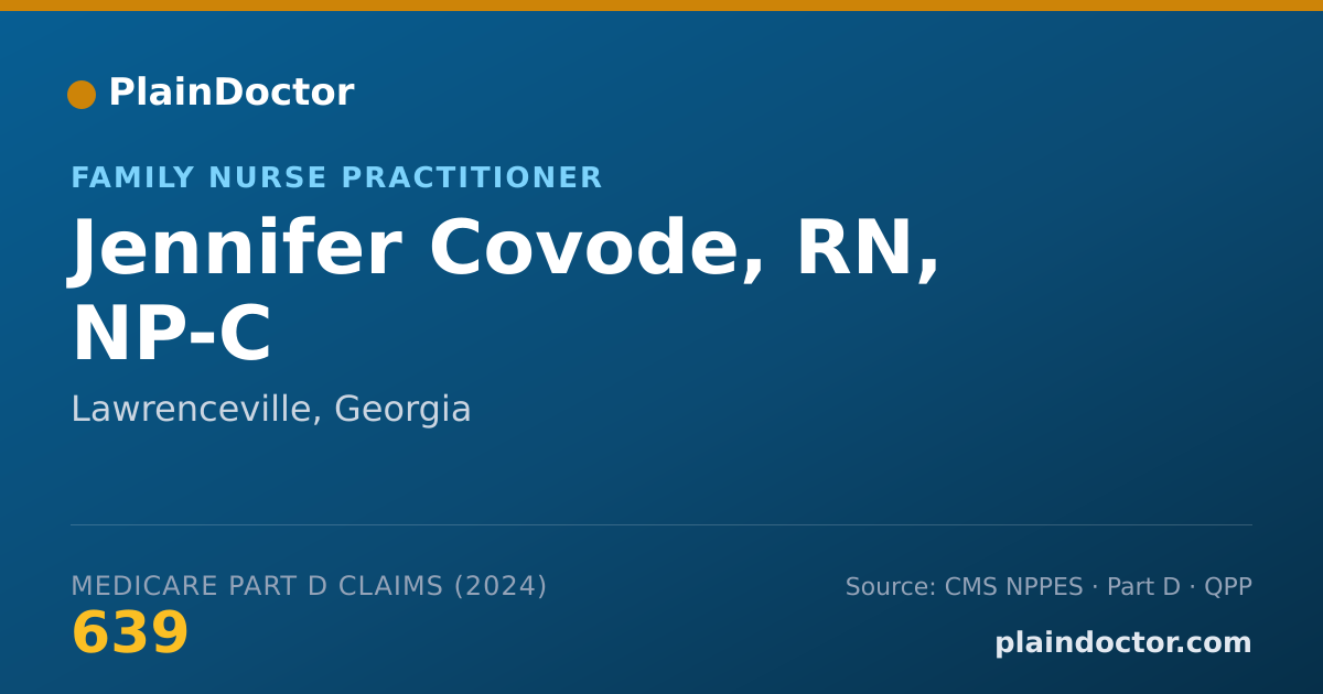 Shareable card for Jennifer Covode, RN, NP-C - Family Nurse Practitioner, Lawrenceville, GA