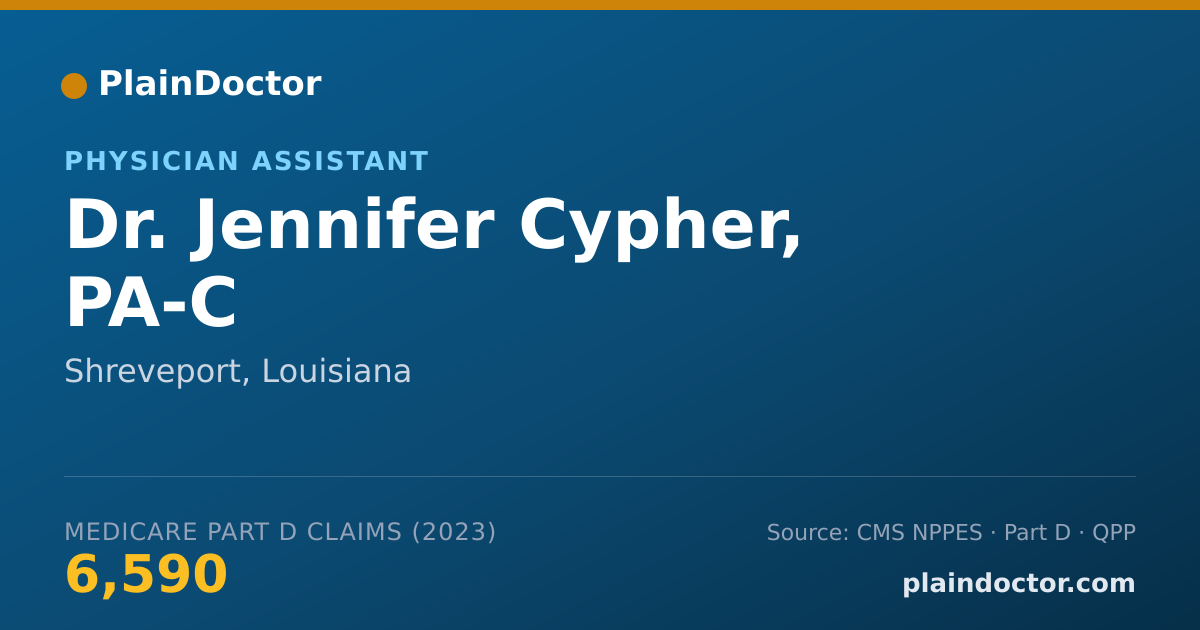 Shareable card for Jennifer Cypher, PA-C - Physician Assistant, Shreveport, LA