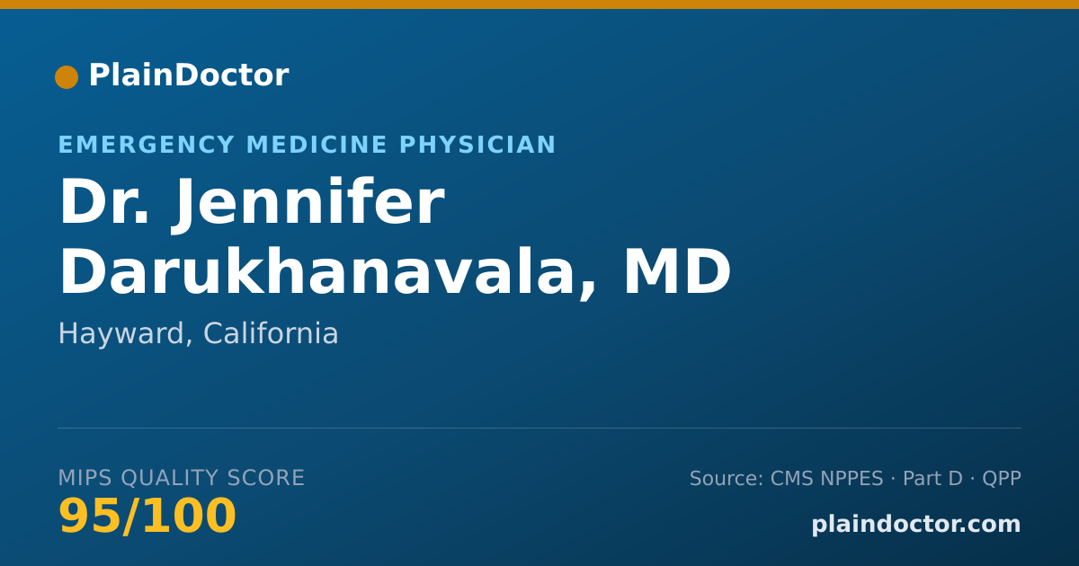 Shareable card for Jennifer Darukhanavala, MD - Emergency Medicine Physician, Hayward, CA