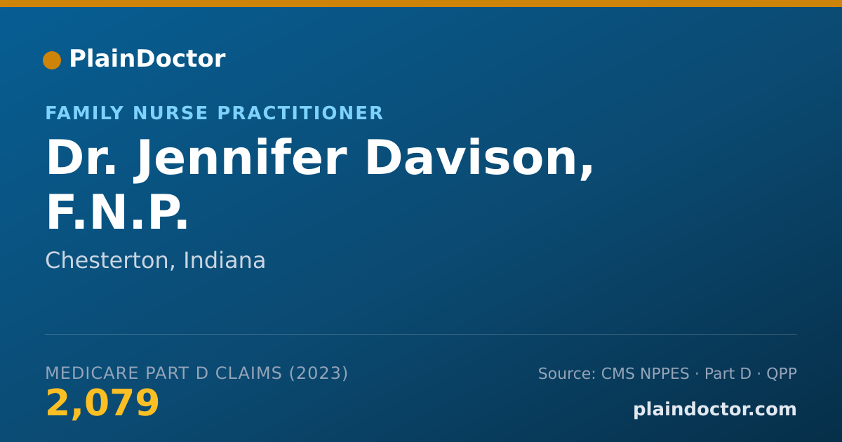 Shareable card for Jennifer Davison, F.N.P. - Family Nurse Practitioner, Chesterton, IN