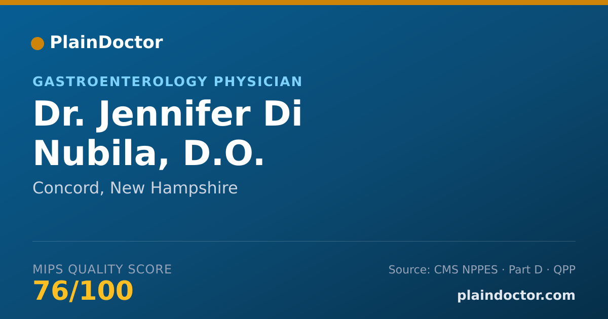 Shareable card for Jennifer Di Nubila, D.O. - Gastroenterology Physician, Concord, NH