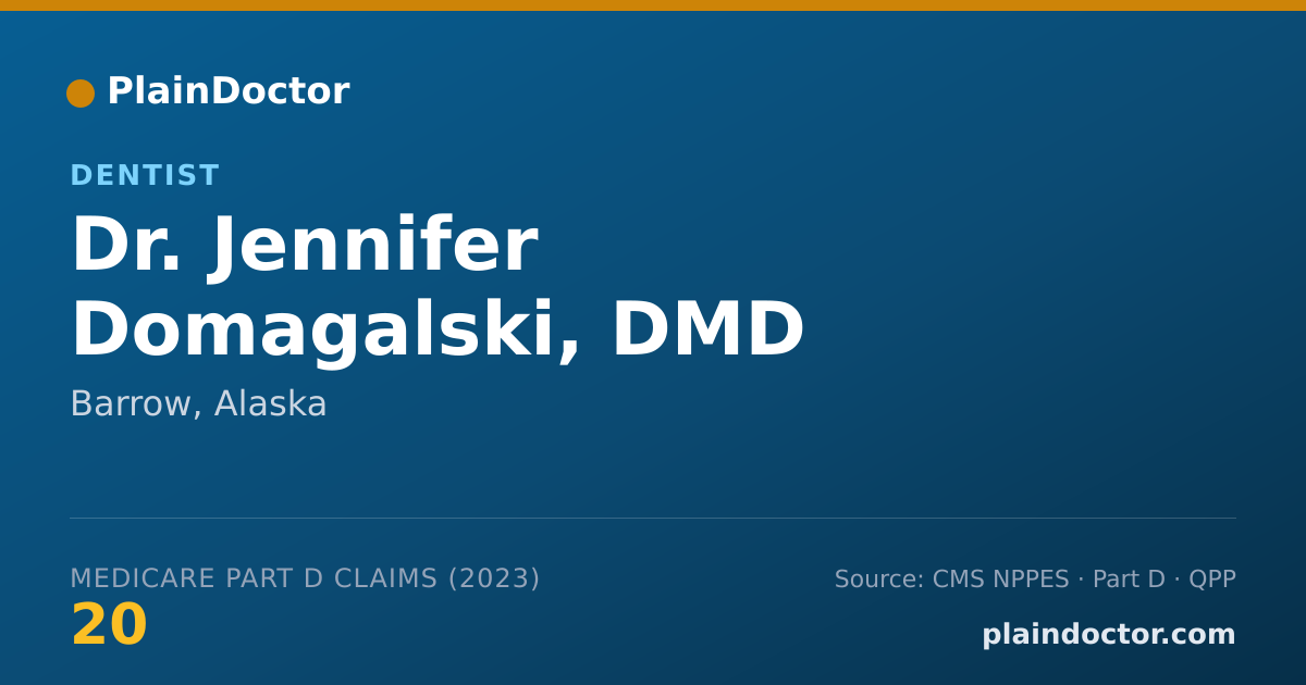 Shareable card for Jennifer Domagalski, DMD - Dentist, Barrow, AK