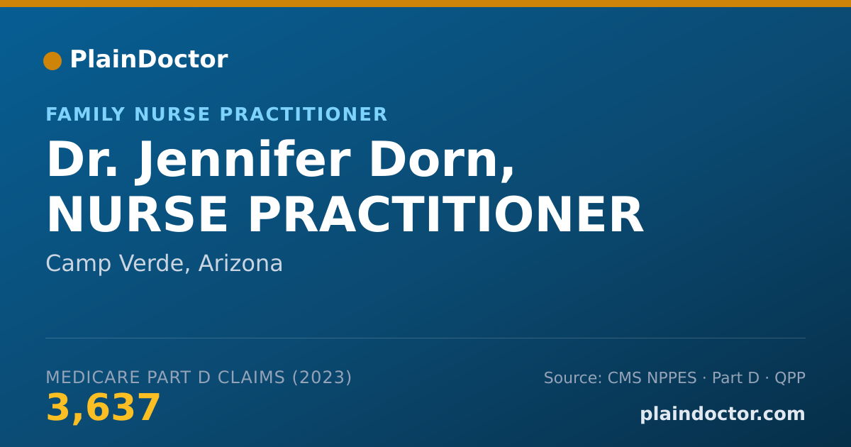 Shareable card for Jennifer Dorn, NURSE PRACTITIONER - Family Nurse Practitioner, Camp Verde, AZ