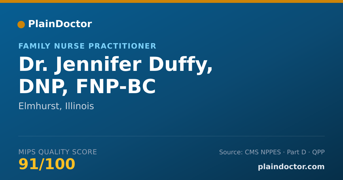 Shareable card for Jennifer Duffy, DNP, FNP-BC - Family Nurse Practitioner, Elmhurst, IL