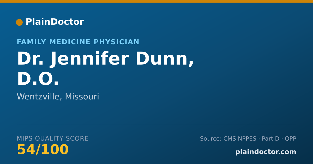 Shareable card for Jennifer Dunn, D.O. - Family Medicine Physician, Wentzville, MO