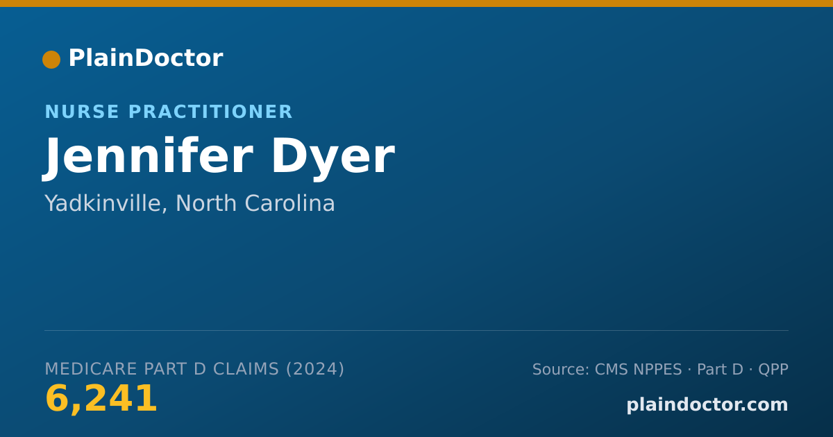 Shareable card for Jennifer Dyer - Nurse Practitioner, Yadkinville, NC