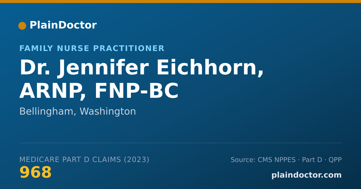Shareable card for Jennifer Eichhorn, ARNP, FNP-BC - Family Nurse Practitioner, Bellingham, WA