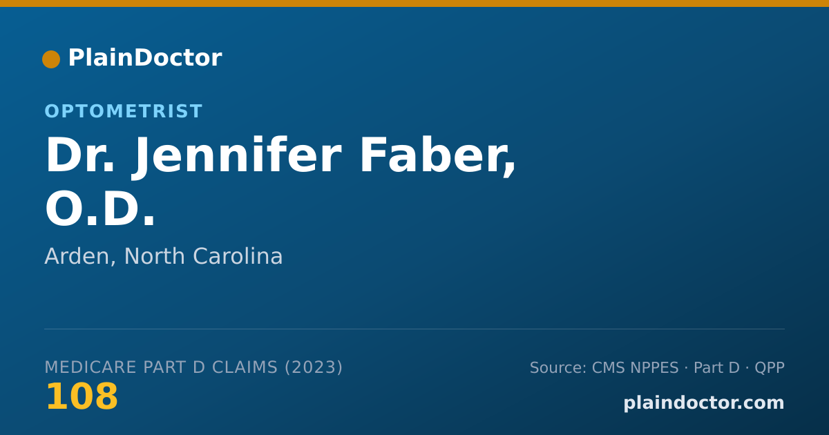 Shareable card for Jennifer Faber, O.D. - Optometrist, Arden, NC