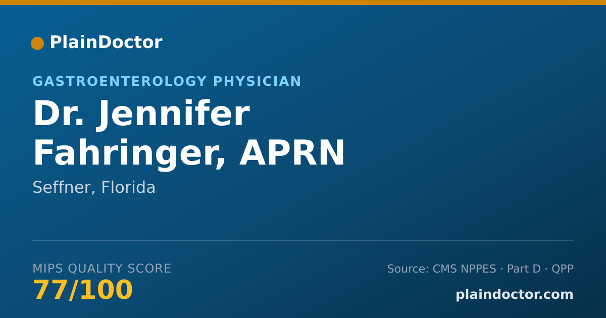 Shareable card for Jennifer Fahringer, APRN - Gastroenterology Physician, Seffner, FL