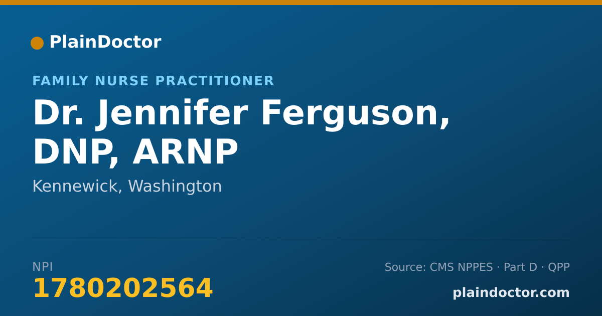 Shareable card for Jennifer Ferguson, DNP, ARNP - Family Nurse Practitioner, Kennewick, WA