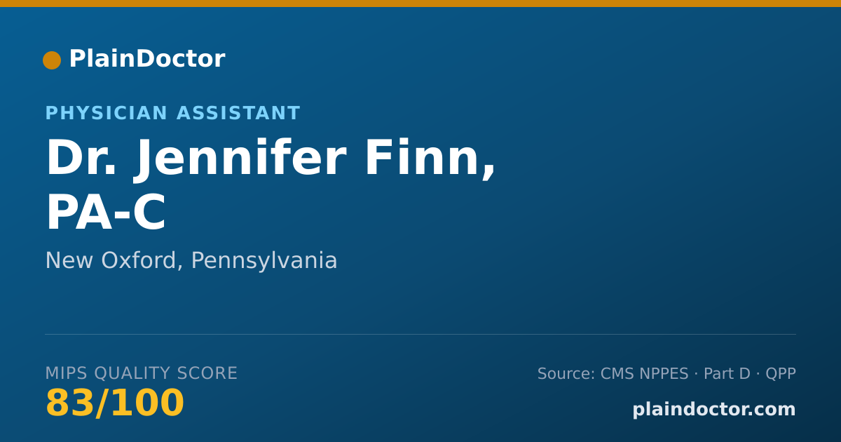 Shareable card for Jennifer Finn, PA-C - Physician Assistant, New Oxford, PA
