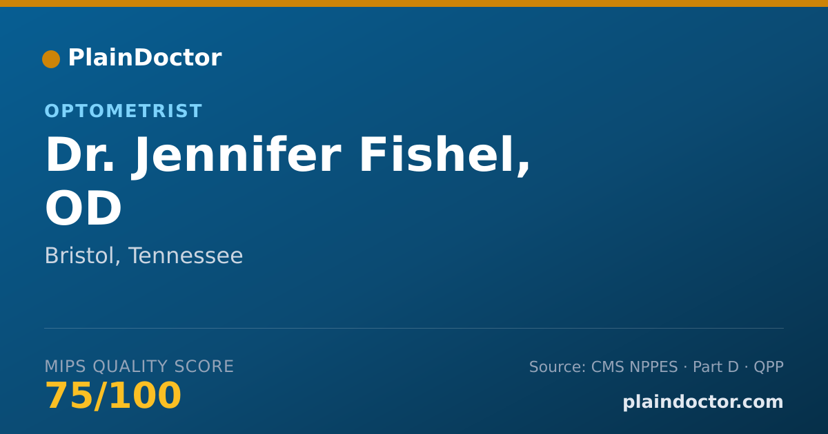 Shareable card for Jennifer Fishel, OD - Optometrist, Bristol, TN