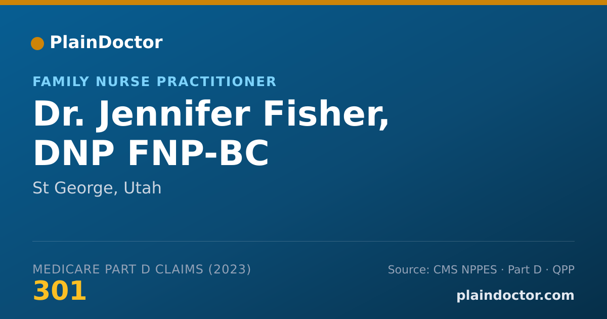 Shareable card for Jennifer Fisher, DNP FNP-BC - Family Nurse Practitioner, St George, UT