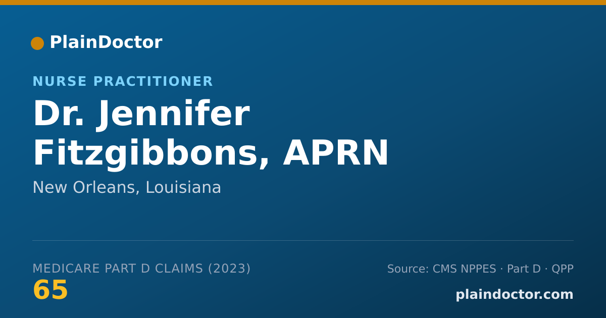 Shareable card for Jennifer Fitzgibbons, APRN - Nurse Practitioner, New Orleans, LA