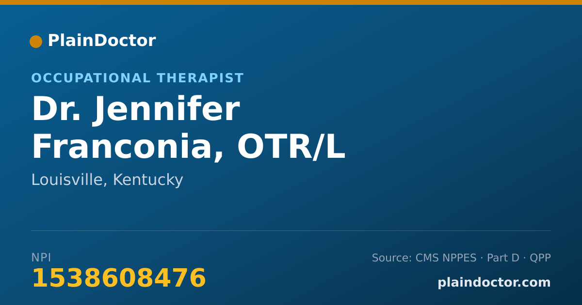 Shareable card for Jennifer Franconia, OTR/L - Occupational Therapist, Louisville, KY