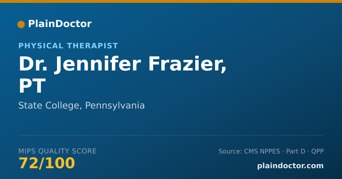 Shareable card for Jennifer Frazier, PT - Physical Therapist, State College, PA