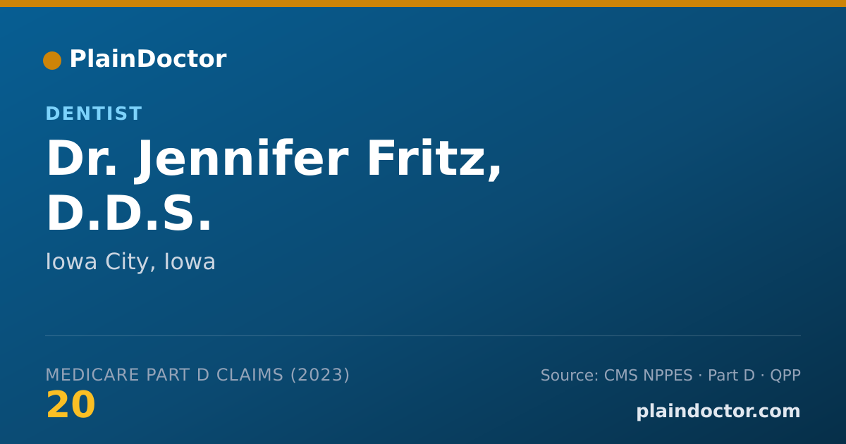 Shareable card for Jennifer Fritz, D.D.S. - Dentist, Iowa City, IA