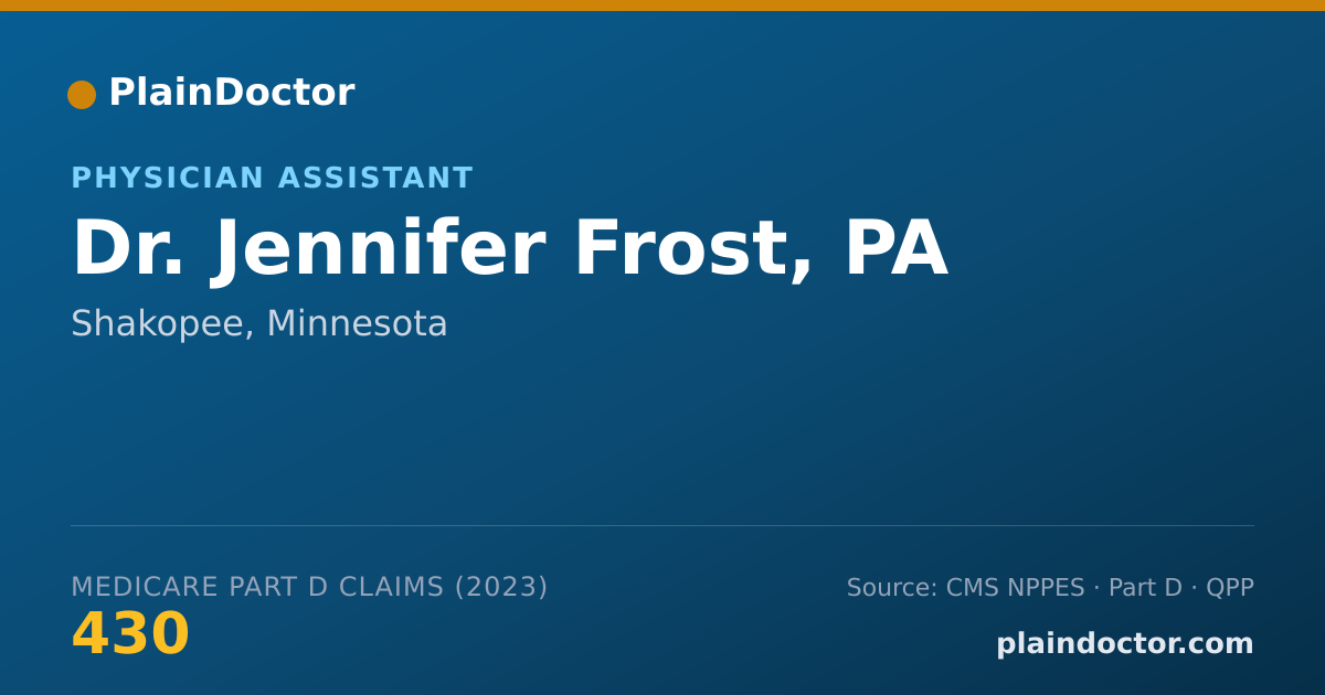 Shareable card for Jennifer Frost, PA - Physician Assistant, Shakopee, MN