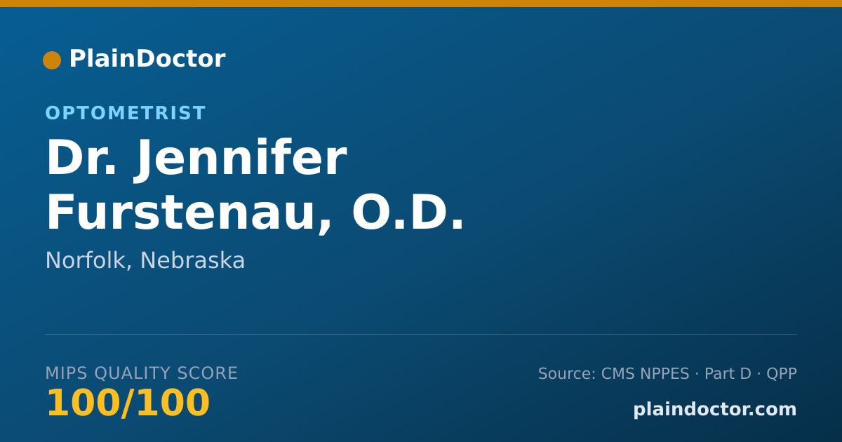 Shareable card for Jennifer Furstenau, O.D. - Optometrist, Norfolk, NE