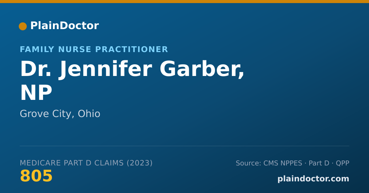 Shareable card for Jennifer Garber, NP - Family Nurse Practitioner, Grove City, OH