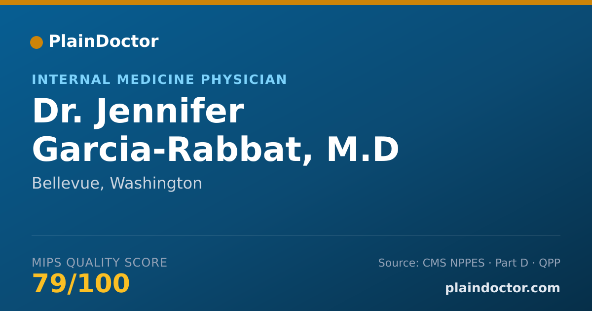 Shareable card for Jennifer Garcia-Rabbat, M.D - Internal Medicine Physician, Bellevue, WA