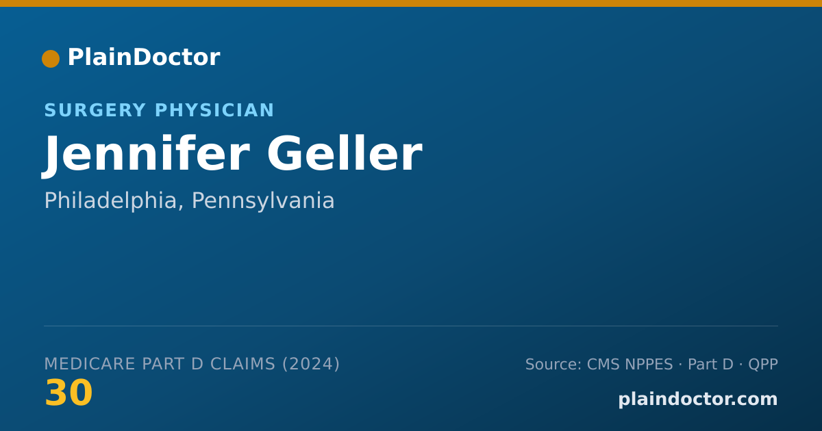 Shareable card for Jennifer Geller - Surgery Physician, Philadelphia, PA
