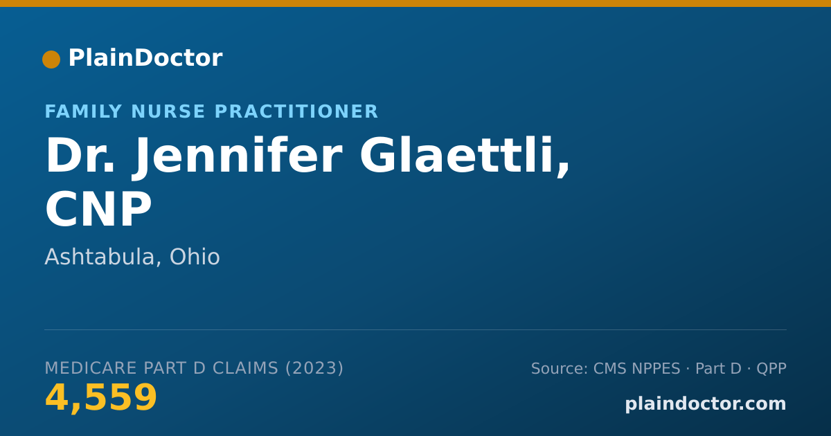 Shareable card for Jennifer Glaettli, CNP - Family Nurse Practitioner, Ashtabula, OH