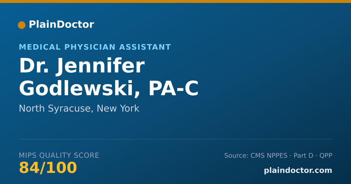 Shareable card for Jennifer Godlewski, PA-C - Medical Physician Assistant, North Syracuse, NY